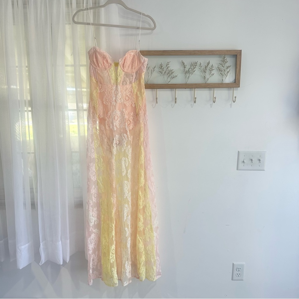 NEW For Love And Lemons Blossom Floral Lace Maxi Festival Dress NWT - Picture 7 of 11